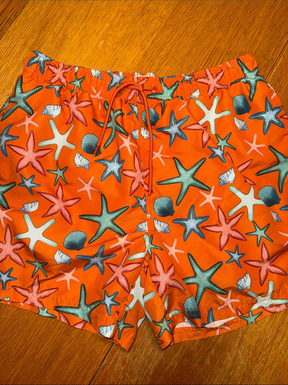 Primark Orange Starfish & Shell Print Men’s Swim Trunks